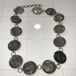 Indian and buffalo coin belt